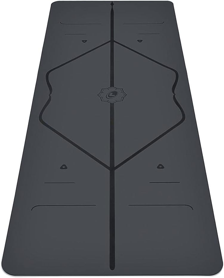 Liforme Tapis de Yoga - Le Meilleur Tapis de Yoga Écologique et Antidérapant Avec un Système d’Alignement Unique et Original - Tapis De Yoga Biodegradable Gris