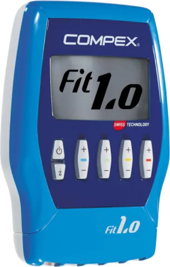 Electrostimulateur Musculaire Fit 1.0 avec 4 canaux indépendants - 999 Niveaux d'intensité - 10 programmes - Compatible Application Coach - Coloris Bleu