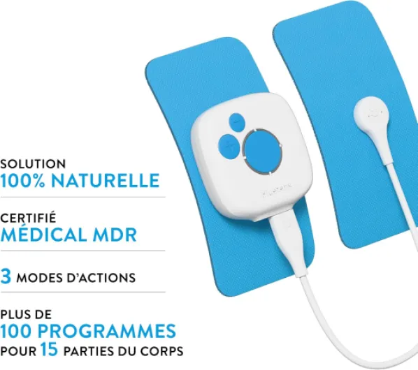 Bluetens Classic 2 Électrostimulateur Connecté TENS/EMS – Appareil Electrostimulation Musculaire et Anti Douleur pour Thérapie, Relaxation, Reeducation, Massage Sportif par Electro-Stimulation Nouvelle version