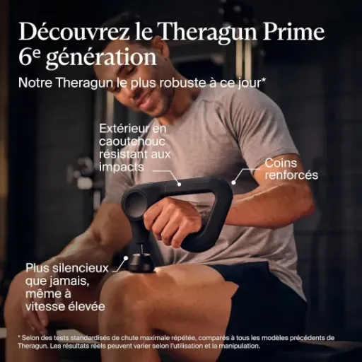 Test Therabody Theragun Prime 6e gen : le pistolet de massage costaud mais un peu radin sur les accessoires