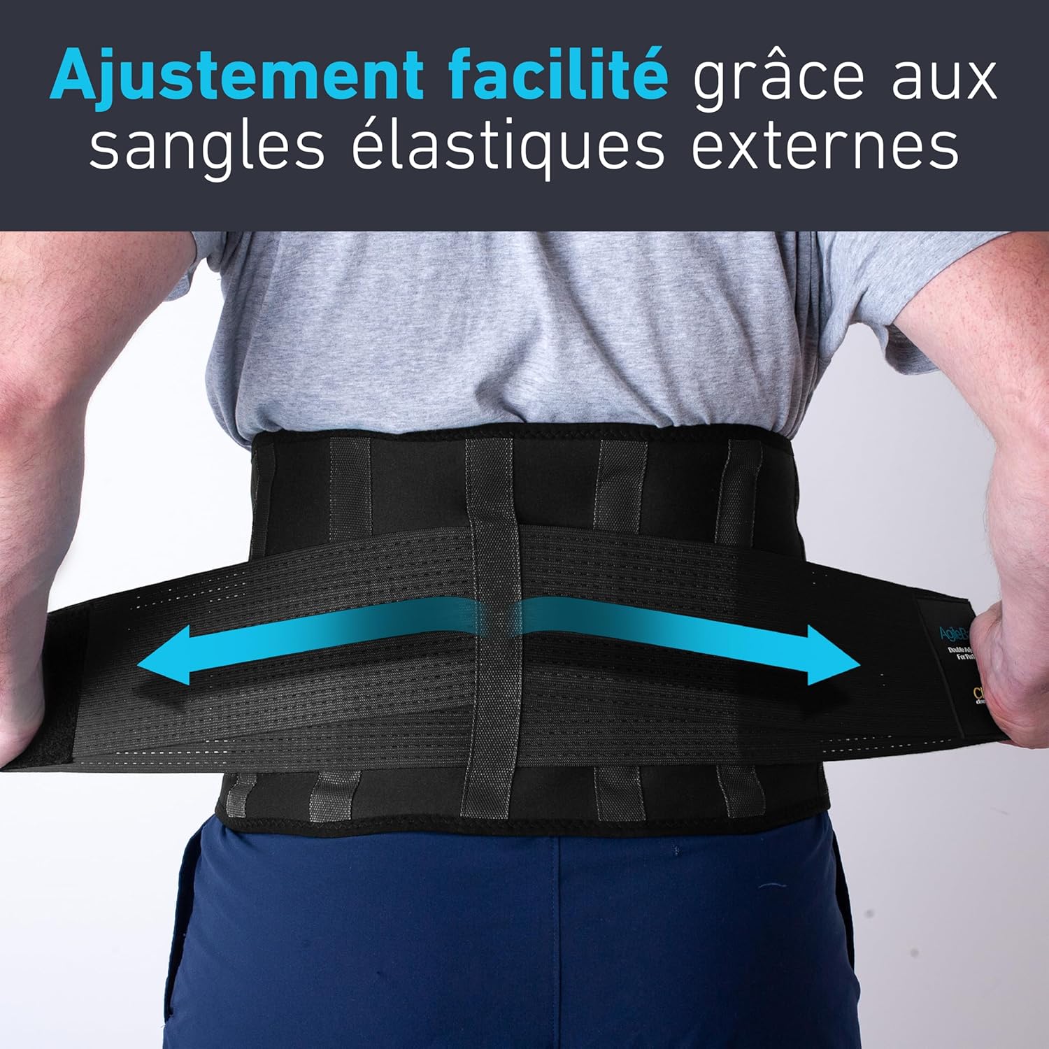 Ceinture Lombaire Homme/Femme - Seul Dispositif de Soutien Thérapeutique Certifié de Qualité Médicale Qui Soulage les Douleurs et Prévient les Blessures - Taille XL XL (95-115cm) Noir