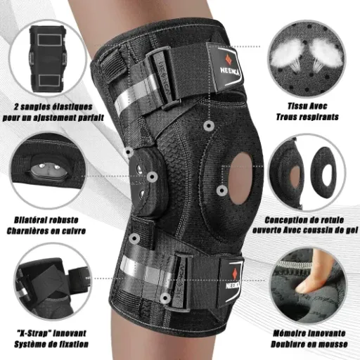 Test NEENCA Genouillère articulée X-Strap : bon maintien pour genou abîmé sans se ruiner