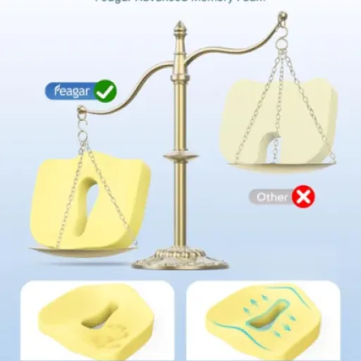 Test Feagar Coussin d’assise mémoire de forme : le boost de confort simple pour ceux qui restent assis trop longtemps