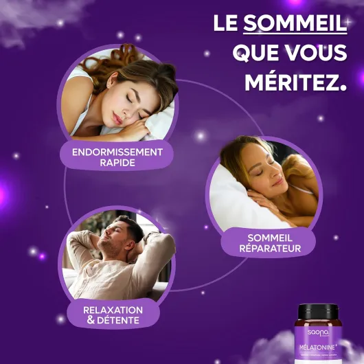 Complément Alimentaire Sommeil - Mélatonine 1,9 mg + Valériane & Passiflore - Endormissement Rapide - Sommeil réparateur - 150 nuits (gélules) - Fabriqué en France