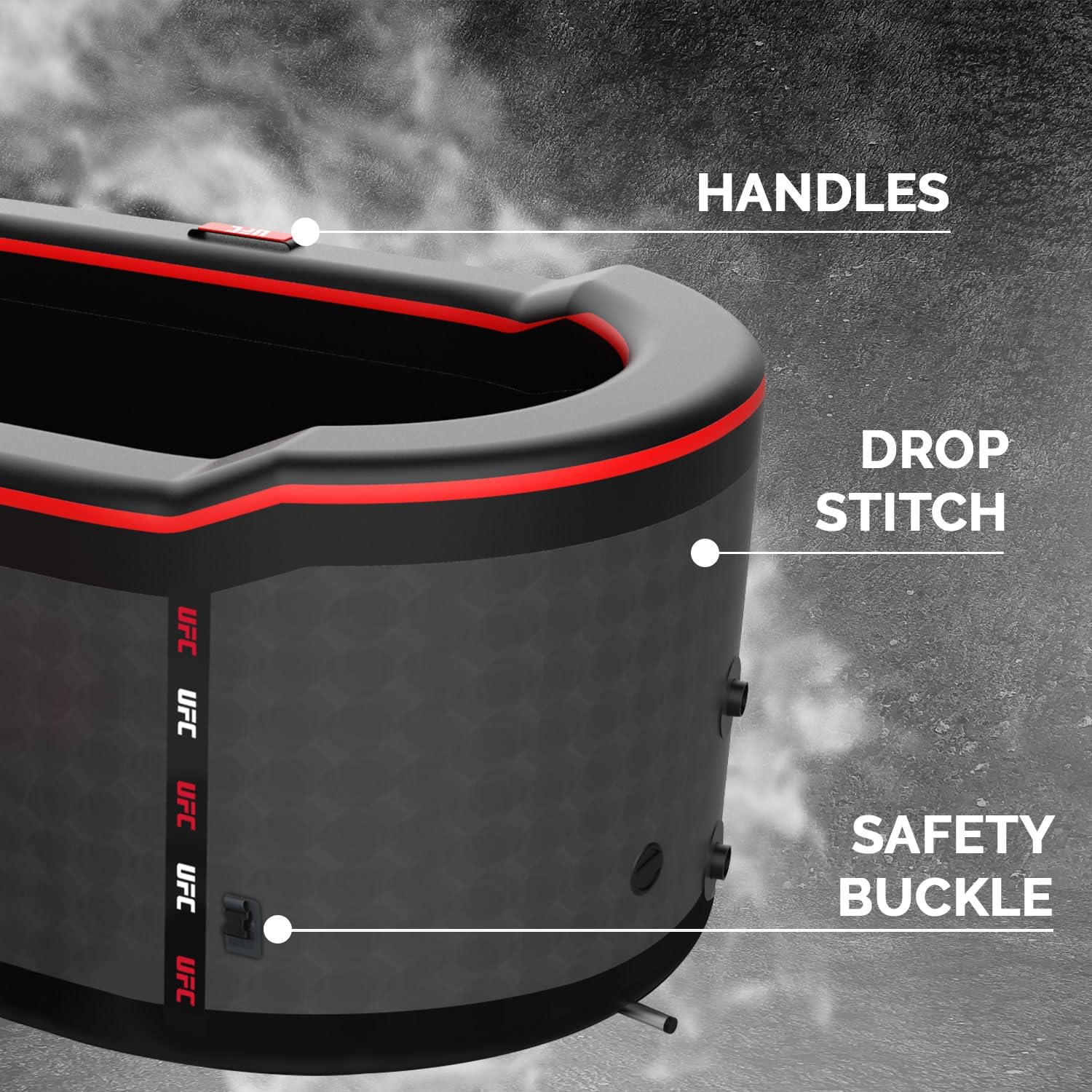 Ice Bath UFC (SP-UFC301) - Bain Froid ICEBATH UFC Dropstitch : L’Innovation au Service de la Récupération - 170 x 67 x 92 cm - 1 Personne - 320 L - Compatible Glaçons & Chiller ICE BATH UFC DUO