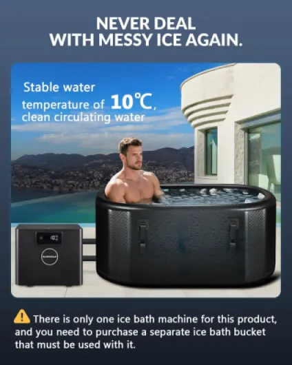 BAOSHISHAN Refroidisseur d'eau pour bain de glace 1/3 HP, plage de réglage de température 0-50 °C, avec filtre et pompe intégrés