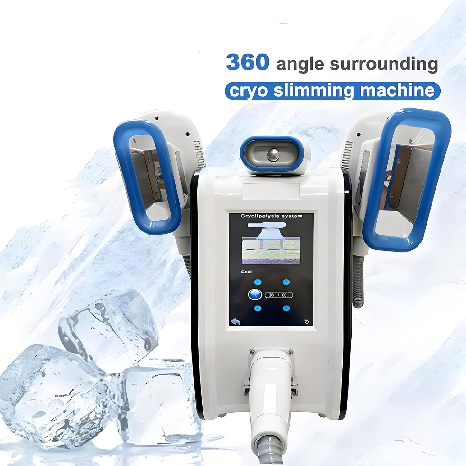 Cryolipolyse Machine,Cryolipolyse Instrument De Lipolyse Machine,3 poignées,Cryolipolysis Fat Freezing Machine,pour Le modelage du Corps.