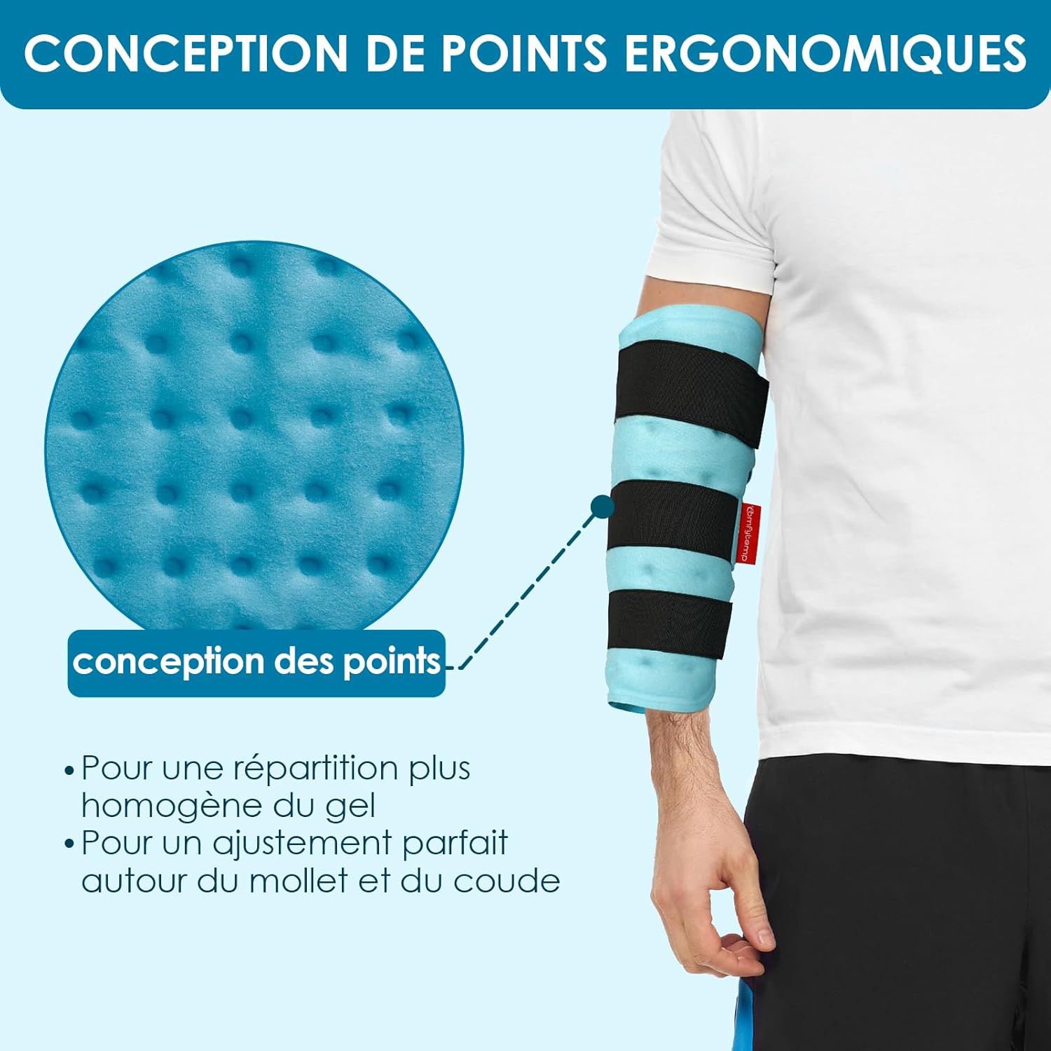 2 Unité Packs de Glace Mollets pour les Blessures, Poche de Gel Réutilisable pour le Coude, Compresses Froide et Chaude pour Soulager la Douleur Gonflement, Tendinite, Genou, Jambe, Épaules