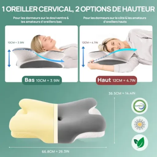 Test MULISOFT P-105 : l’oreiller papillon mémoire de forme qui calme (un peu) les cervicales