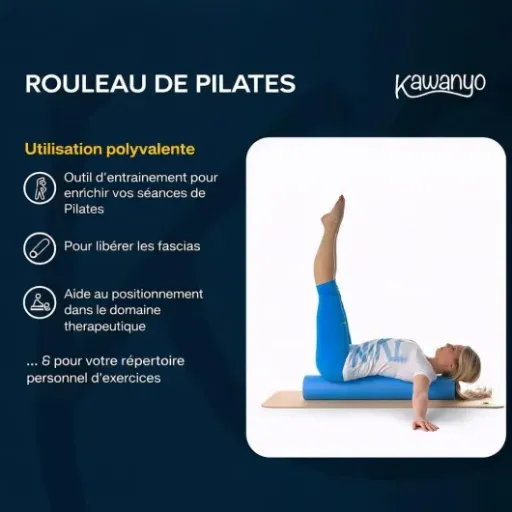 Test Rouleau de Massage Kawanyo 90 cm : un gros tube bleu qui fait le job, mais bien costaud