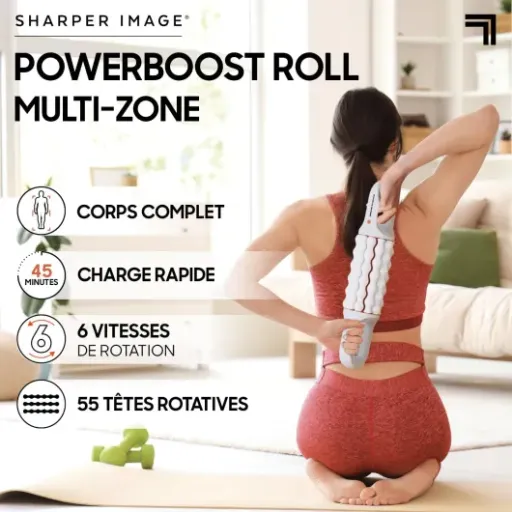 Test Sharper Image Powerboost Roll : le gros rouleau qui masse fort mais pas pour tout le monde