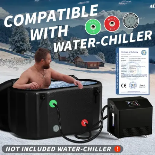 Test ALLPICK Tonneau de bain de glace 150 cm : gros bain froid gonflable, pratique mais pas parfait