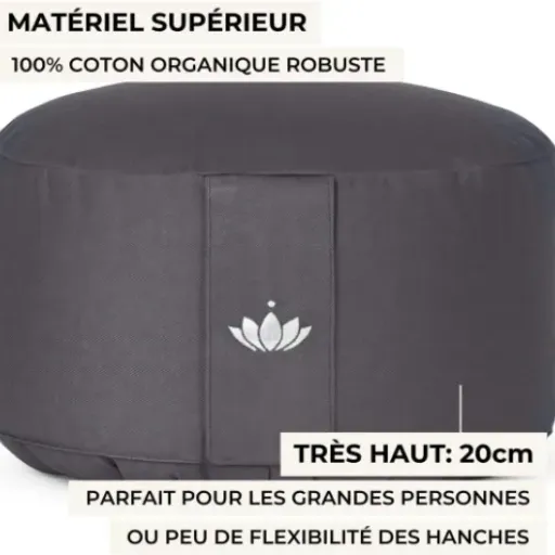Test Lotuscrafts Coussin de méditation 20 cm : le zafu bien fichu mais pas donné
