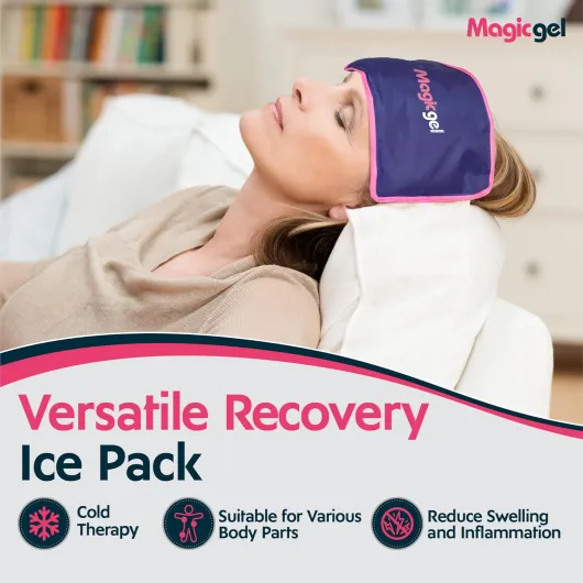 30x20cm - Poche de Froid pour Genou & Cheville - Compresse à Glace Versatile - Vessie de Froid Réutilisable & Durable - Pack Gel Coude M 20x30cm