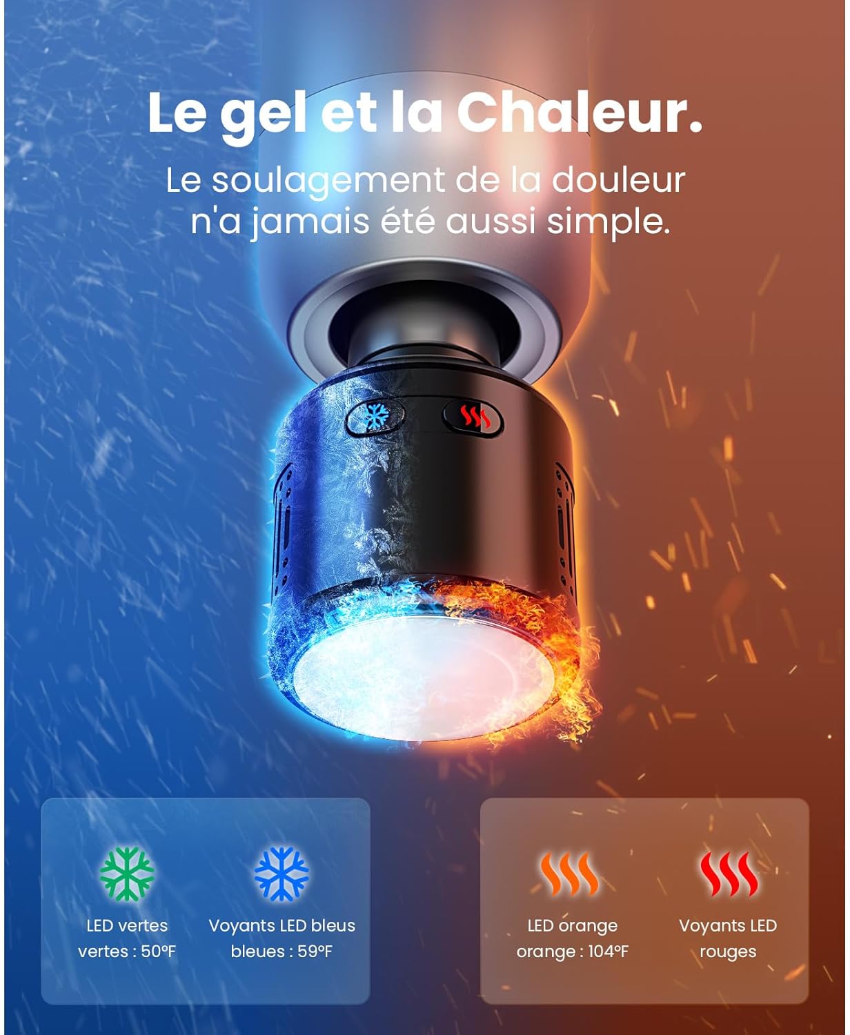 Pistolet de Massage avec Thérapie par le Chaud et le Froid, Bob and Brad C2 Pro Masseur de Tissus Profonds avec Chaleur,pour le Gymnase, la Maison, la Récupération, le Soulagement de la Douleur Argent + Tête Chauffante et Refroidissante