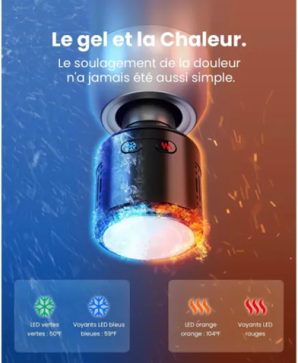Pistolet de Massage avec Thérapie par le Chaud et le Froid, Bob and Brad C2 Pro Masseur de Tissus Profonds avec Chaleur,pour le Gymnase, la Maison, la Récupération, le Soulagement de la Douleur Argent + Tête Chauffante et Refroidissante