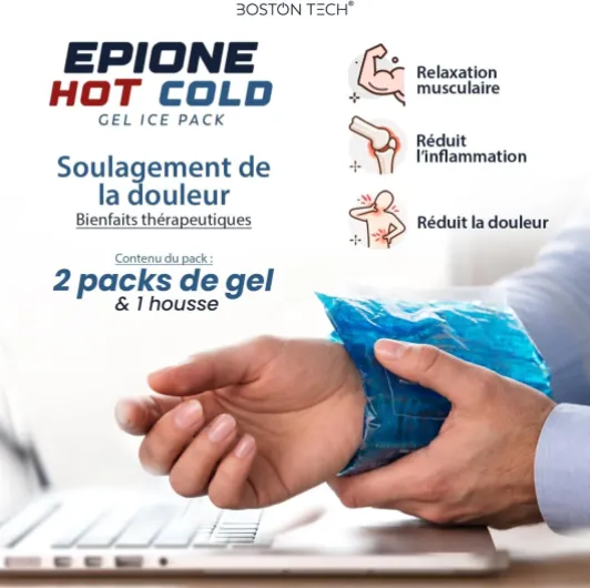 Pack de gel chaud et froid Boston Tech EPIONE - Thérapie par le chaud et le froid pour les blessures sportives, la récupération musculaire, la physiothérapie et l'utilisation à domicile (Pack de 5)
