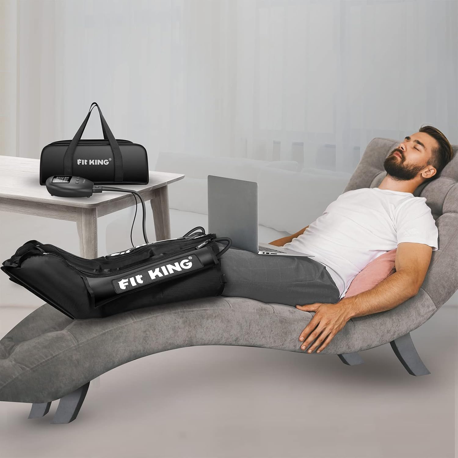 Massage Jambes Bottes Pressothérapie Appareil de Massage pour Pieds Efficaces pour Soulager les Lourdes et Activer la Circulation Sanguine 3 Modes de Compression Pas de chauffage